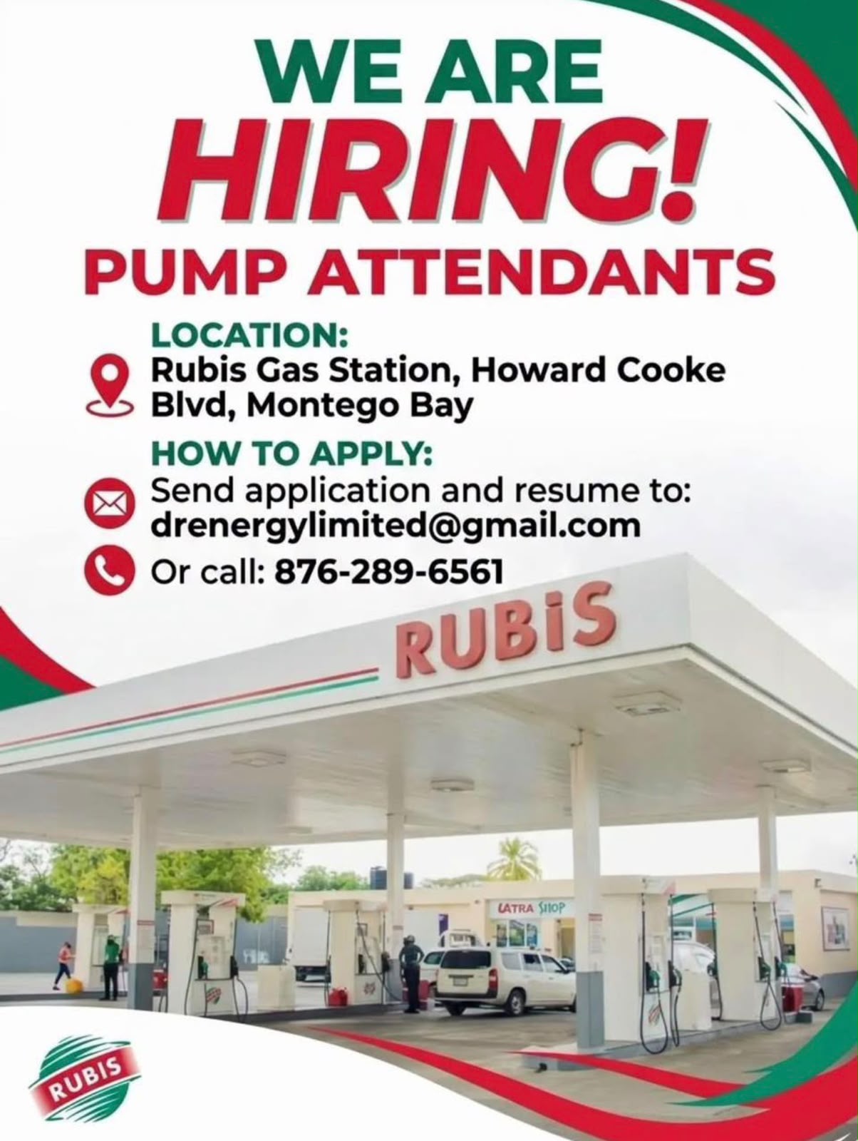 Flyer pinned on the board