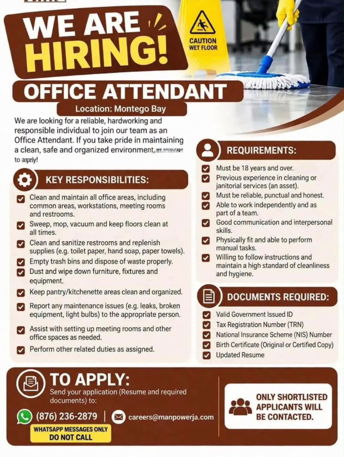 Flyer pinned on the board