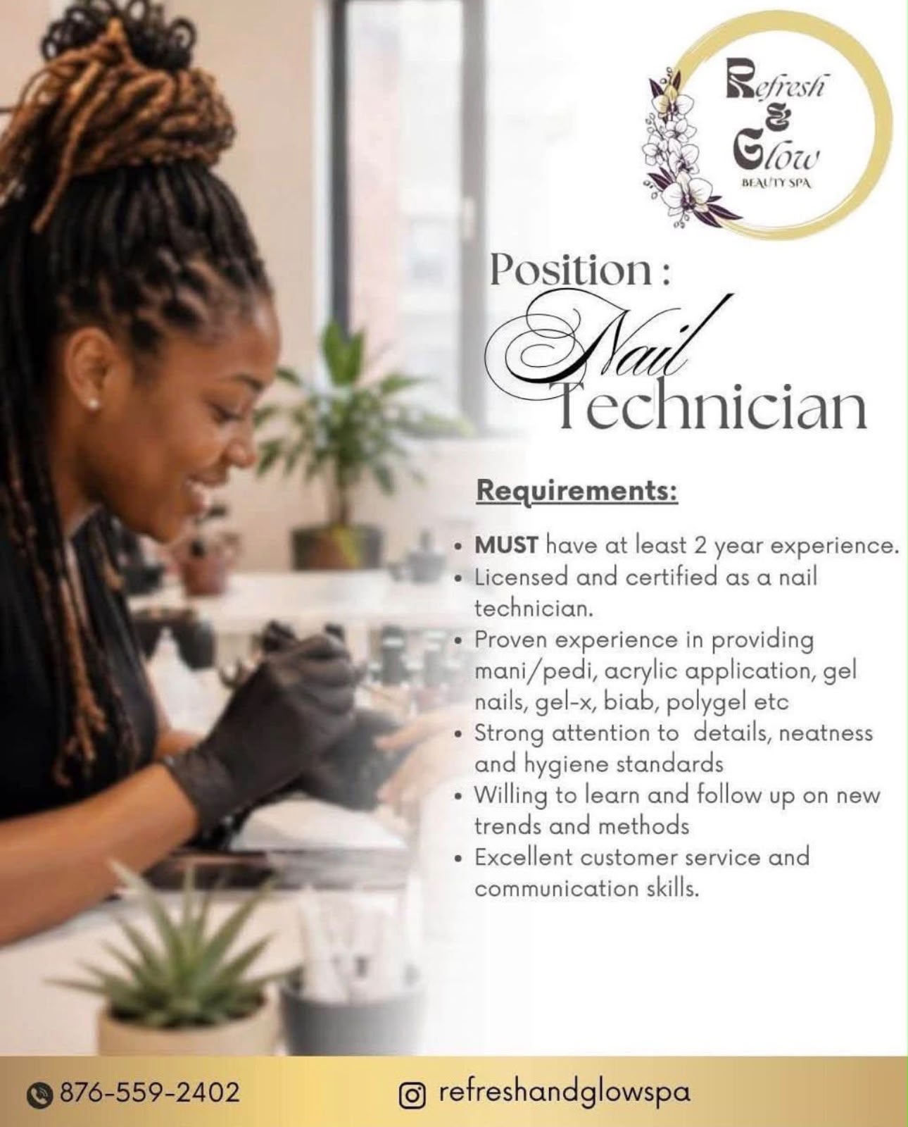 Flyer pinned on the board