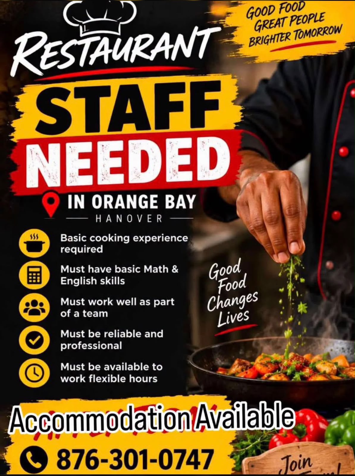 Flyer pinned on the board