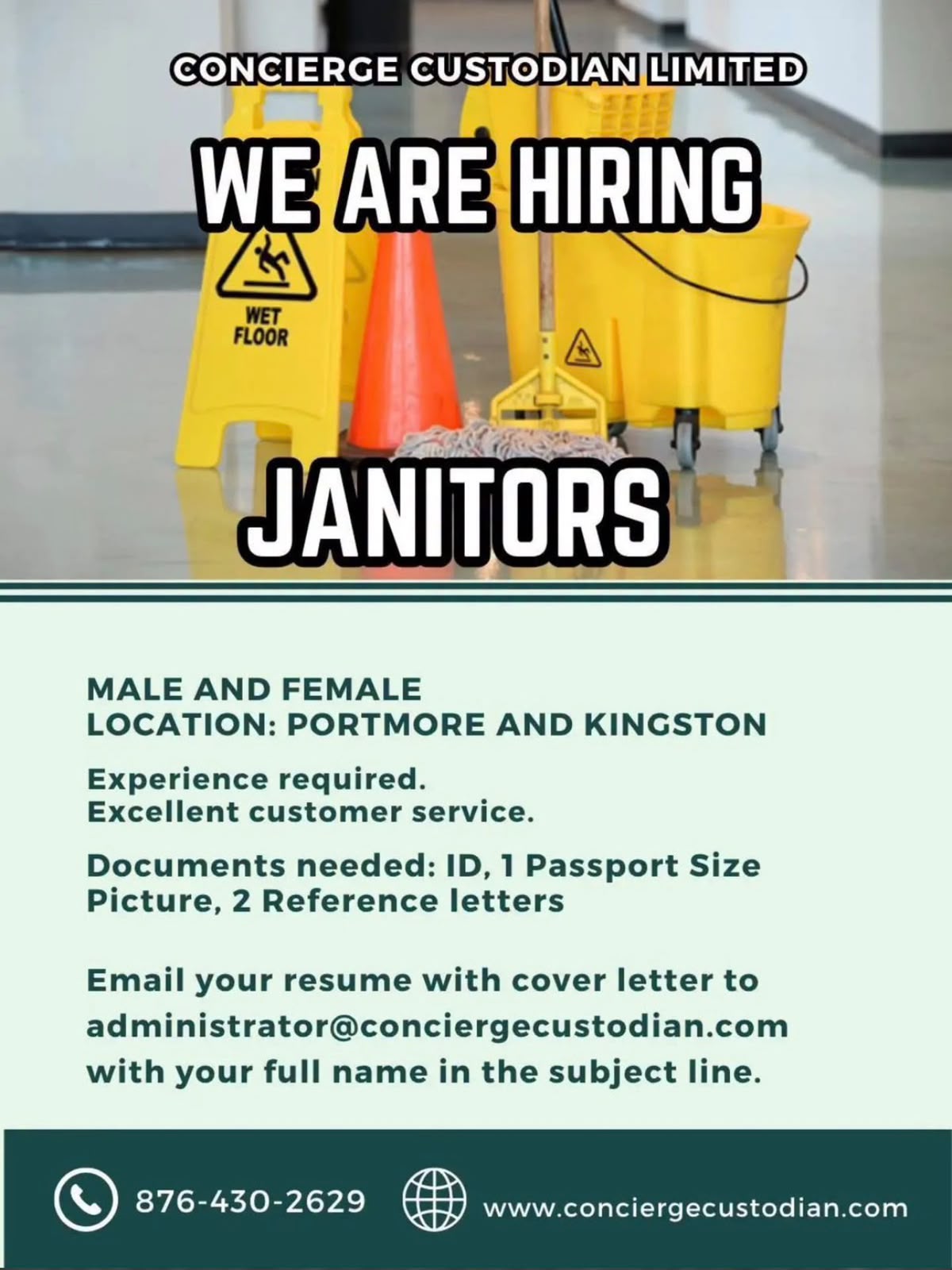 Flyer pinned on the board