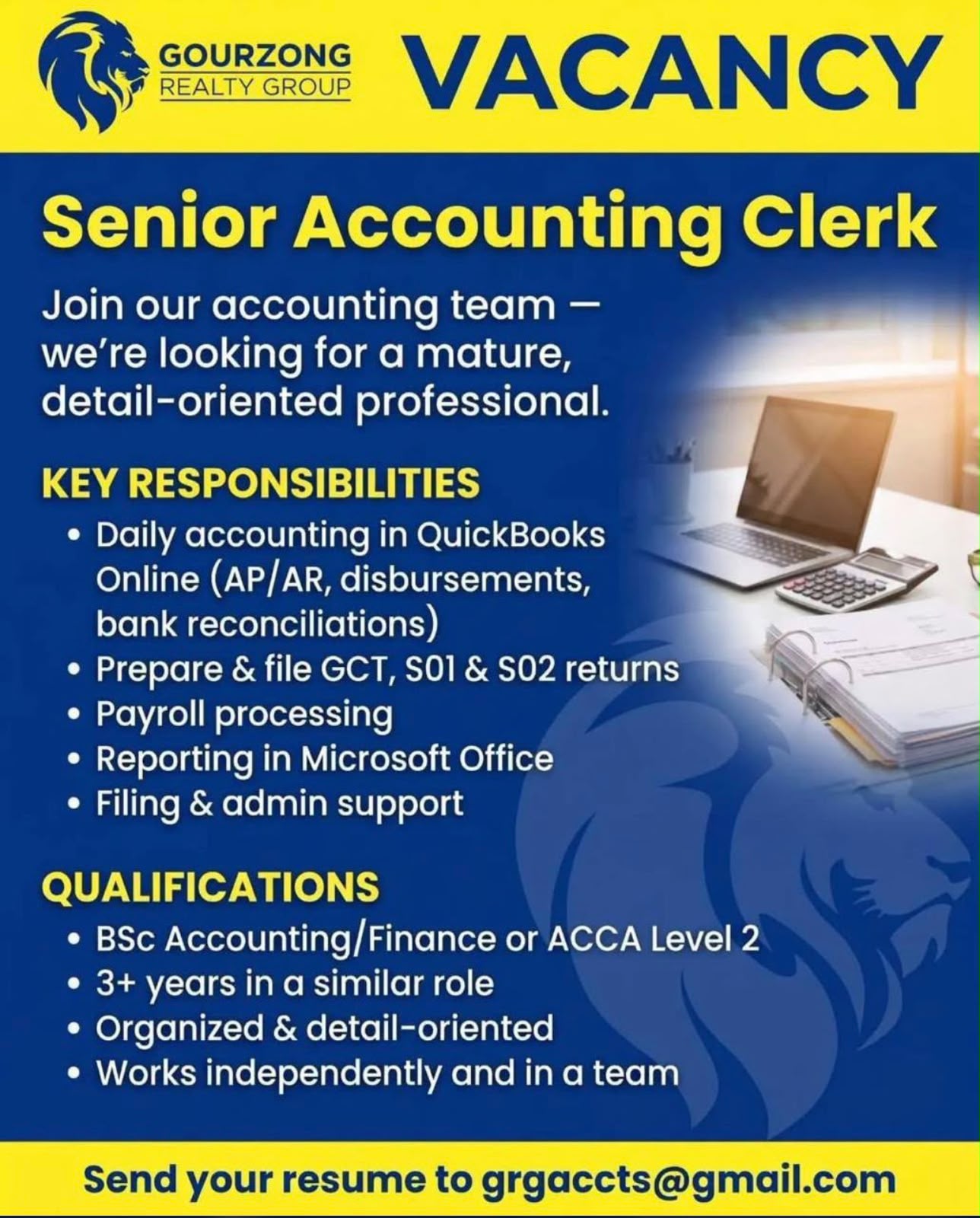 Flyer pinned on the board