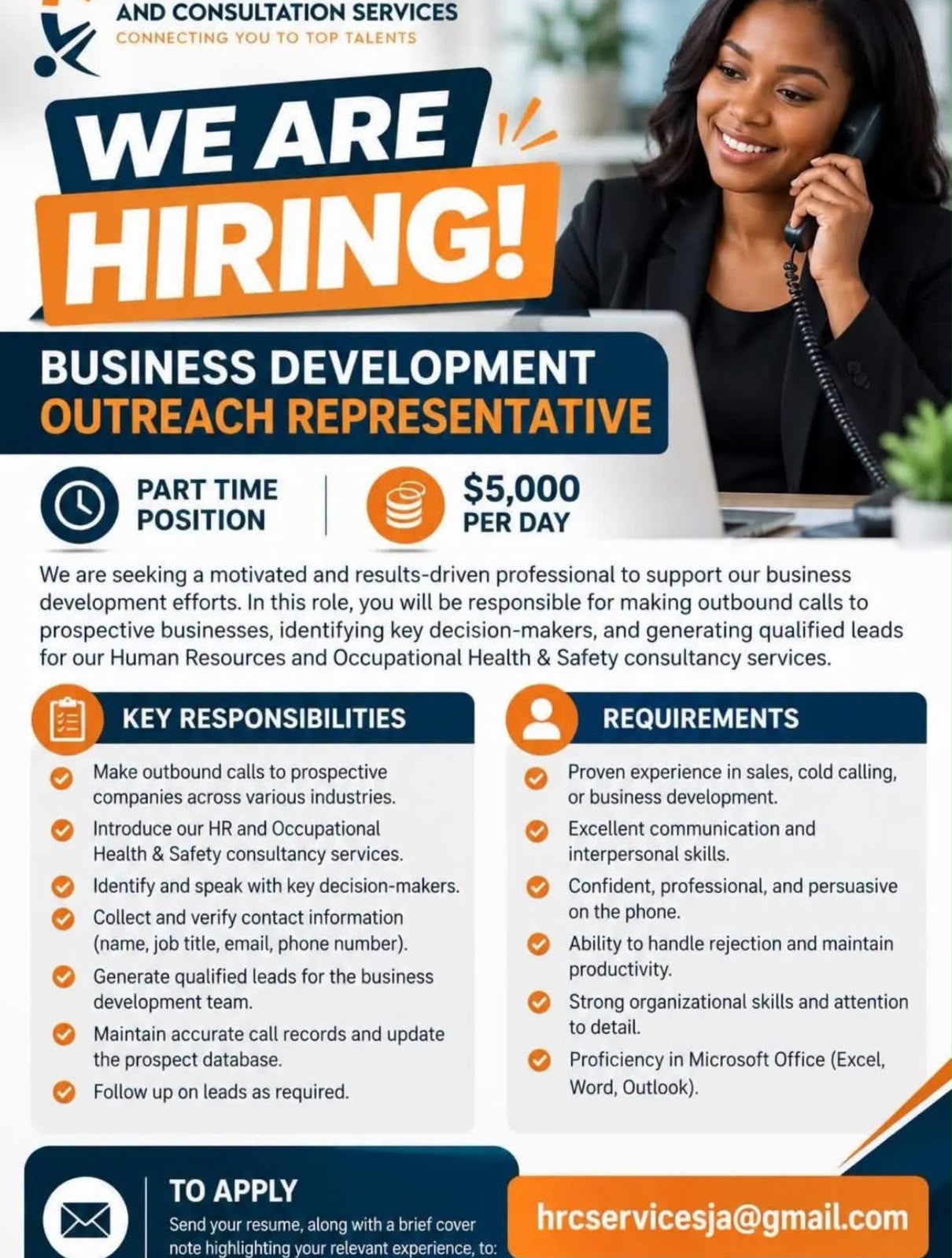 Flyer pinned on the board