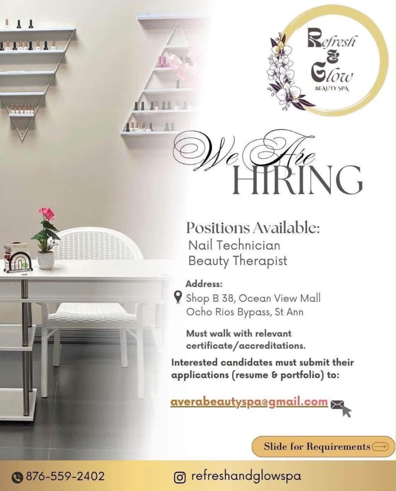 Flyer pinned on the board
